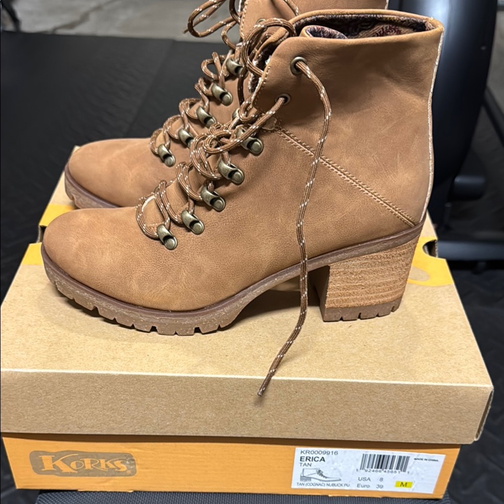 Kork-Ease Erica Brown Lace Up Boots
